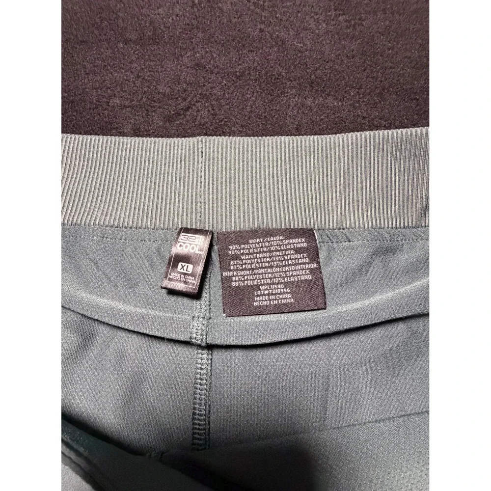 BE COOL Womens XL Athletic Skort Pleated Inner Shorts Golf Tennis Activewea Gray